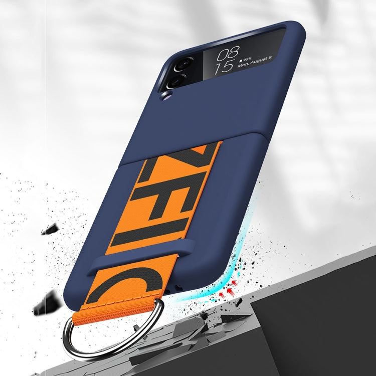 Funda para teléfono de PC con tacto esmerilado y correa para muñeca para Samsung Galaxy Z Flip4, para Samsung Galaxy Z Flip4 Funda para teléfono de PC con tacto esmerilado y correa para muñeca para Samsung Galaxy Z Flip4, para Samsung Galaxy Z Flip4