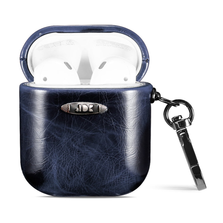 Estuche protector para auriculares con textura de cuero encerado al aceite y hebilla para colgar, para AirPods 1/2, para AirPods 3, para AirPods Pro Estuche protector para auriculares con textura de cuero encerado al aceite y hebilla para colgar, para AirPods 1/2, para AirPods 3, para AirPods Pro