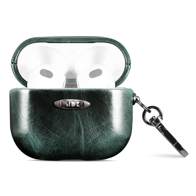 Estuche protector para auriculares con textura de cuero encerado al aceite y hebilla para colgar, para AirPods 1/2, para AirPods 3, para AirPods Pro Estuche protector para auriculares con textura de cuero encerado al aceite y hebilla para colgar, para AirPods 1/2, para AirPods 3, para AirPods Pro