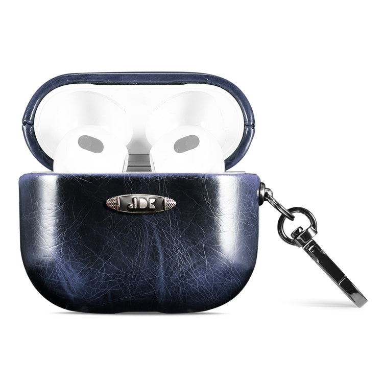 Estuche protector para auriculares con textura de cuero encerado al aceite y hebilla para colgar, para AirPods 1/2, para AirPods 3, para AirPods Pro Estuche protector para auriculares con textura de cuero encerado al aceite y hebilla para colgar, para AirPods 1/2, para AirPods 3, para AirPods Pro