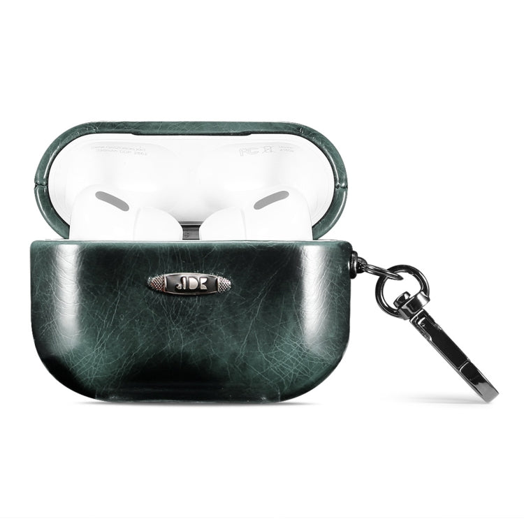 Estuche protector para auriculares con textura de cuero encerado al aceite y hebilla para colgar, para AirPods 1/2, para AirPods 3, para AirPods Pro Estuche protector para auriculares con textura de cuero encerado al aceite y hebilla para colgar, para AirPods 1/2, para AirPods 3, para AirPods Pro