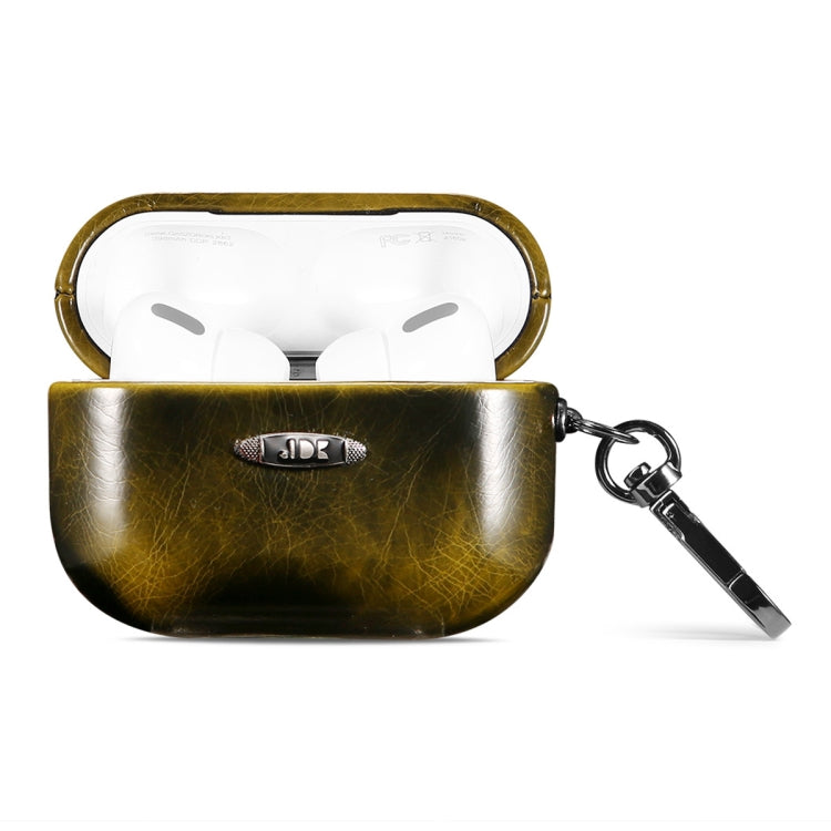 Estuche protector para auriculares con textura de cuero encerado al aceite y hebilla para colgar, para AirPods 1/2, para AirPods 3, para AirPods Pro Estuche protector para auriculares con textura de cuero encerado al aceite y hebilla para colgar, para AirPods 1/2, para AirPods 3, para AirPods Pro