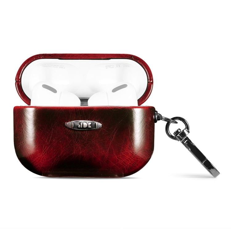 Estuche protector para auriculares con textura de cuero encerado al aceite y hebilla para colgar, para AirPods 1/2, para AirPods 3, para AirPods Pro Estuche protector para auriculares con textura de cuero encerado al aceite y hebilla para colgar, para AirPods 1/2, para AirPods 3, para AirPods Pro