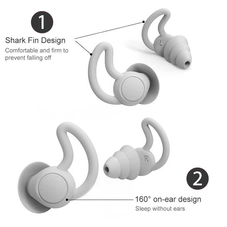 iMeBoBo A1 Shark Fin Version Nano Silicone Sleeping Noise Reduction Earplugs, Two Layer, Three Layer iMeBoBo A1 Shark Fin Version Nano Silicone Sleeping Noise Reduction Earplugs, Two Layer, Three Layer