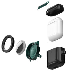 Funda protectora para auriculares inalámbricos con funda AirTag, para AirPods 1/2, para AirPods Pro, para AirPods 3