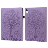 Tree & Deer Pattern Pressed Printing Leather Tablet Case, For iPad mini 6 2021 / mini 2024, For Samsung Galaxy Tab A8 10.5 2021 SM-X200 / SM-X205
