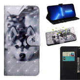 3D Painting Pattern Coloured Drawing Leather Phone Case, For iPhone 13 Pro Max, For iPhone 13 Pro