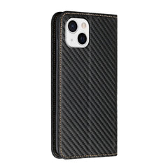 Carbon Fiber Texture Flip Holder Leder Handyhülle, Für iPhone 13, Für iPhone 13 mini, Für iPhone 13 Pro, Für iPhone 13 Pro Max