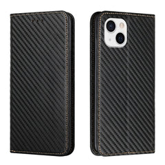 Carbon Fiber Texture Flip Holder Leder Handyhülle, Für iPhone 13, Für iPhone 13 mini, Für iPhone 13 Pro, Für iPhone 13 Pro Max
