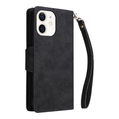 Rivet Buckle 9 Cards Three Fold Leather Phone Case