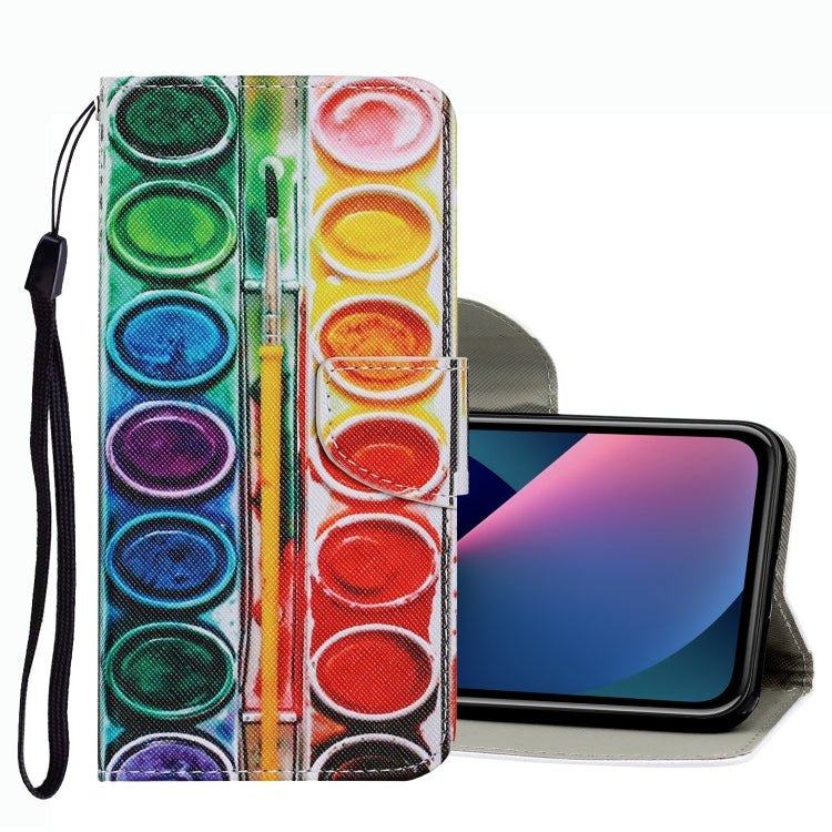 Funda de cuero para teléfono con patrón de dibujo de colores, para iPhone 13 mini Funda de cuero para teléfono con patrón de dibujo de colores, para iPhone 13 mini