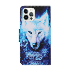 Farbige Zeichenmuster Leder-Telefonhülle, Für iPhone 13 Pro