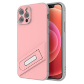 Funda de teléfono de TPU + PC con soporte invisible para iPhone 12 Pro Max