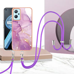 Electroplating Marble Pattern TPU Phone Case with Lanyard
