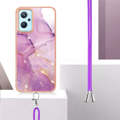 Electroplating Marble Pattern TPU Phone Case with Lanyard