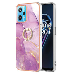 Electroplating Marble Pattern TPU Phone Case with Ring