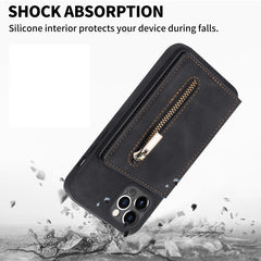 Zipper Card Holder Phone Case, For iPhone 11 Pro Max, For iPhone X / XS, For iPhone XR, For iPhone XS Max
