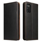 Fierre Shann PU Genuine Leather Texture Leather Phone Case, For Samsung Galaxy A02s, For Samsung Galaxy A12, For Samsung Galaxy A13 5G, For Samsung Galaxy A22 5G, For Samsung Galaxy A33 5G, For Samsung Galaxy A53 5G