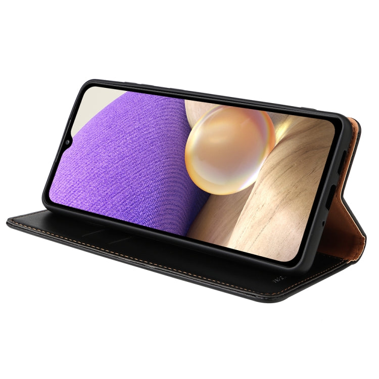 Fierre Shann PU Genuine Leather Texture Leather Phone Case, For Samsung Galaxy A73 5G, For Samsung Galaxy S21 FE 5G Fierre Shann PU Genuine Leather Texture Leather Phone Case, For Samsung Galaxy A73 5G, For Samsung Galaxy S21 FE 5G