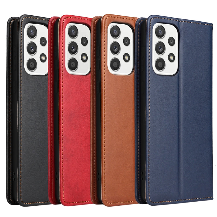 Fierre Shann PU Genuine Leather Texture Leather Phone Case, For Samsung Galaxy A73 5G, For Samsung Galaxy S21 FE 5G Fierre Shann PU Genuine Leather Texture Leather Phone Case, For Samsung Galaxy A73 5G, For Samsung Galaxy S21 FE 5G