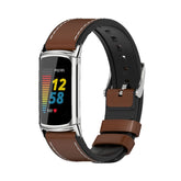 Mijobs TPU + Leather Watch Band