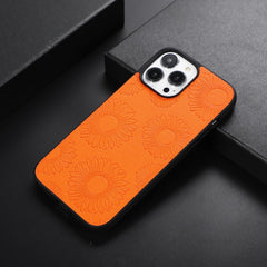 Sunflower Pattern PU+TPU+PC Shockproof Phone Case