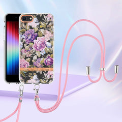 Funda de TPU con cordón para teléfono con diseño de flores, para iPhone SE 2022/SE 2020/8/7, para Motorola Moto G Stylus 2022 4G, para Motorola Moto G31/G41, para Motorola Moto G51 5G, para Motorola Moto G71 5G