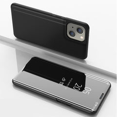 Funda de cuero con tapa horizontal y espejo plateado para teléfono con soporte, para iPhone 14, para iPhone 14 Plus, para iPhone 14 Pro, para iPhone 14 Pro Max