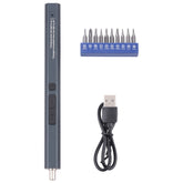 Type-C Port Rechargeable Cordless Electric Screwdriver Set, 12 in 1, 33 in 1, 49 in 1