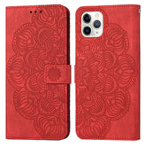 Funda de cuero con tapa y diseño de mandala en relieve para iPhone XS Max, iPhone SE 2022/2020/8/7, iPhone 7 Plus/8 Plus