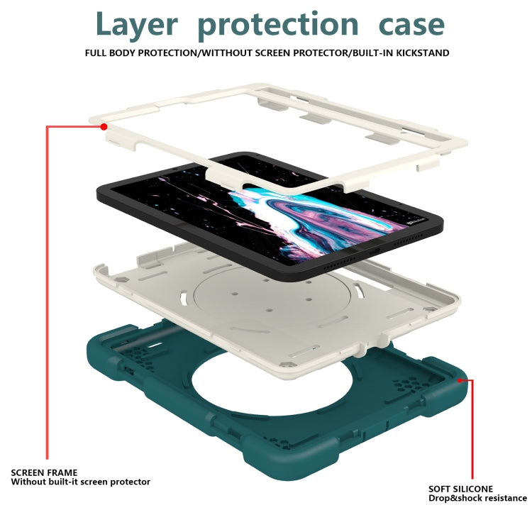 Funda protectora de cuerpo completo de silicona + PC para tableta con soporte y correa, para iPad mini 2021, para iPad mini 4 2015/mini 2019 Funda protectora de cuerpo completo de silicona + PC para tableta con soporte y correa, para iPad mini 2021, para iPad mini 4 2015/mini 2019