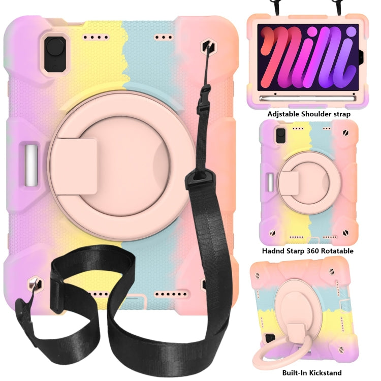 Funda protectora de cuerpo completo de silicona + PC para tableta con soporte y correa, para iPad mini 2021, para iPad mini 4 2015/mini 2019 Funda protectora de cuerpo completo de silicona + PC para tableta con soporte y correa, para iPad mini 2021, para iPad mini 4 2015/mini 2019