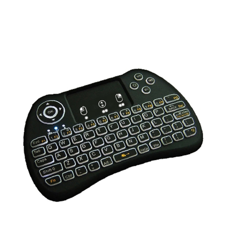 H9 2.4GHz Mini Wireless Air Mouse QWERTY Keyboard with White Backlight & Touchpad for PC, TV, with White Backlight H9 2.4GHz Mini Wireless Air Mouse QWERTY Keyboard with White Backlight & Touchpad for PC, TV, with White Backlight