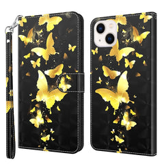 3D Painting Pattern Flip Leather Phone Case, For iPhone 14, For iPhone 14 Plus