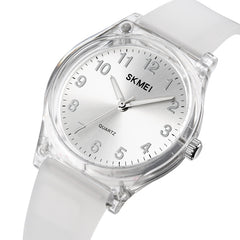 SKMEI 1760 Stainless Steel Buckle Silicone Strap Waterproof Quartz Watch