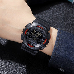 SKMEI 1857 Stainless Steel Buckle PU Strap Waterproof Electronic Watch