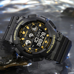 SKMEI 1857 Stainless Steel Buckle PU Strap Waterproof Electronic Watch