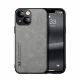 Skin Feel Magnetic Leather Back Phone Case