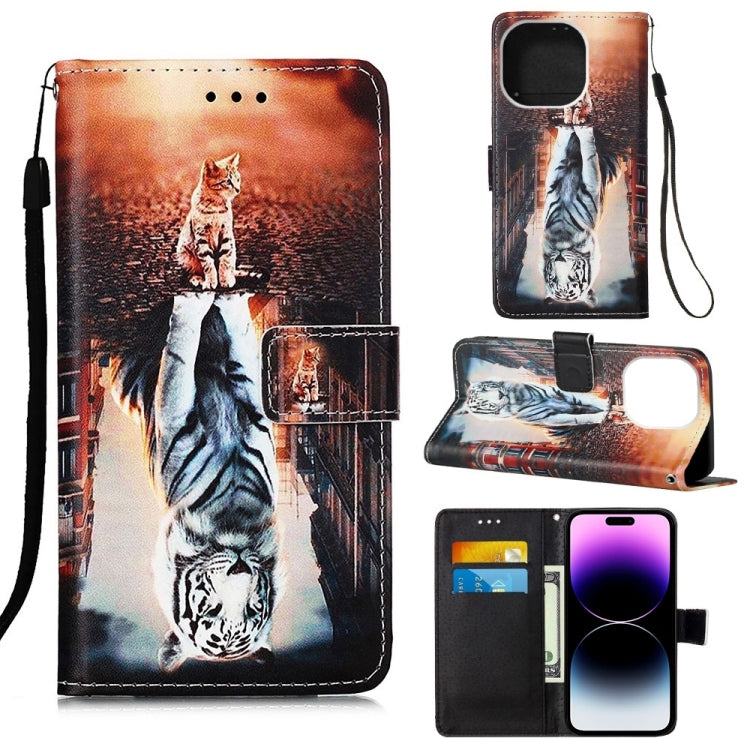 Painted Flat Texture Leather Case with Lanyard & Card Slot & Wallet & Holder, For iPhone 14 Pro Max Painted Flat Texture Leather Case with Lanyard & Card Slot & Wallet & Holder, For iPhone 14 Pro Max