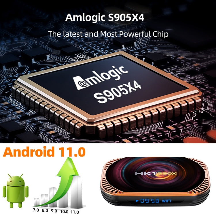 Decodificador de TV 4K MECOOL HK1RBOX X4, Android 11, CPU Amlogic S905X4 con control remoto, 4 GB + 32 GB, 4 GB + 64 GB, 4 GB + 128 GB Decodificador de TV 4K MECOOL HK1RBOX X4, Android 11, CPU Amlogic S905X4 con control remoto, 4 GB + 32 GB, 4 GB + 64 GB, 4 GB + 128 GB