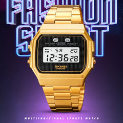 SKMEI 1952 Resin Mirror ABS Case Waterproof Electronic Watch