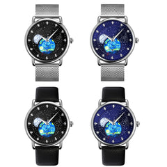 SKMEI 9283 Stainless Steel Buckle Glass Mirror Waterproof Quartz Watch