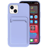 TPU + Flannel Lining Card Slots Phone Case, For iPhone 14 Plus