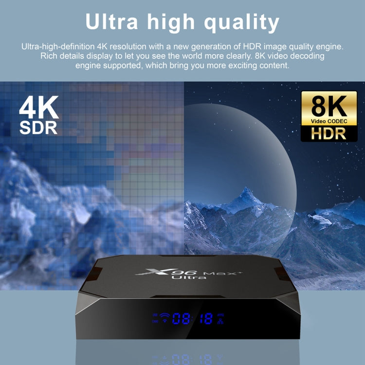H96 Max+ Ultra 4GB+64GB Amlogic S905X4 8K Smart TV BOX Android 11.0 Media Player H96 Max+ Ultra 4GB+64GB Amlogic S905X4 8K Smart TV BOX Android 11.0 Media Player
