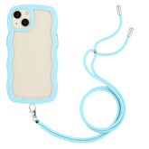 Lanyard Candy Color Wave TPU Clear PC Phone Case, For iPhone 13, For iPhone 13 Pro, For iPhone 13 Pro Max, For iPhone 12 / 12 Pro