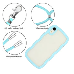 Lanyard Candy Color Wave TPU Clear PC Phone Case, For iPhone XR, For iPhone XS Max, For iPhone SE 2022 / 2020 / 7 / 8, For iPhone 8 Plus / 7 Plus