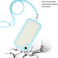 Lanyard Candy Color Wave TPU Clear PC Phone Case, For iPhone XR, For iPhone XS Max, For iPhone SE 2022 / 2020 / 7 / 8, For iPhone 8 Plus / 7 Plus