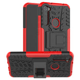Tire Texture Shockproof TPU+PC Protective Case with Holder, For Xiaomi Redmi Note 8T, For Galaxy A51, For Galaxy A71, For Galaxy Note 10 Lite, For Galaxy S20+, For Galaxy S20 Ultra, For Galaxy A01, For OPPO Realme XT