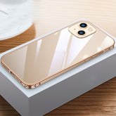 Metal Frame HD Transparent Phone Case, For iPhone 14 Plus, For iPhone 14 Pro, For iPhone 14 Pro Max, For iPhone 14