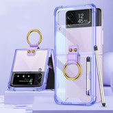 GKK Airbag Protective Phone Case with Ring & Pen, For Samsung Galaxy Z Flip4